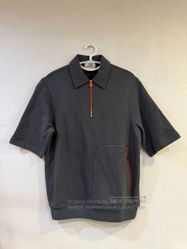 Hermes Hermes Men's Thin Fleece Short Sleeve Advanced Gray Size US XS / EU 42 / 0 - 1 Thumbnail