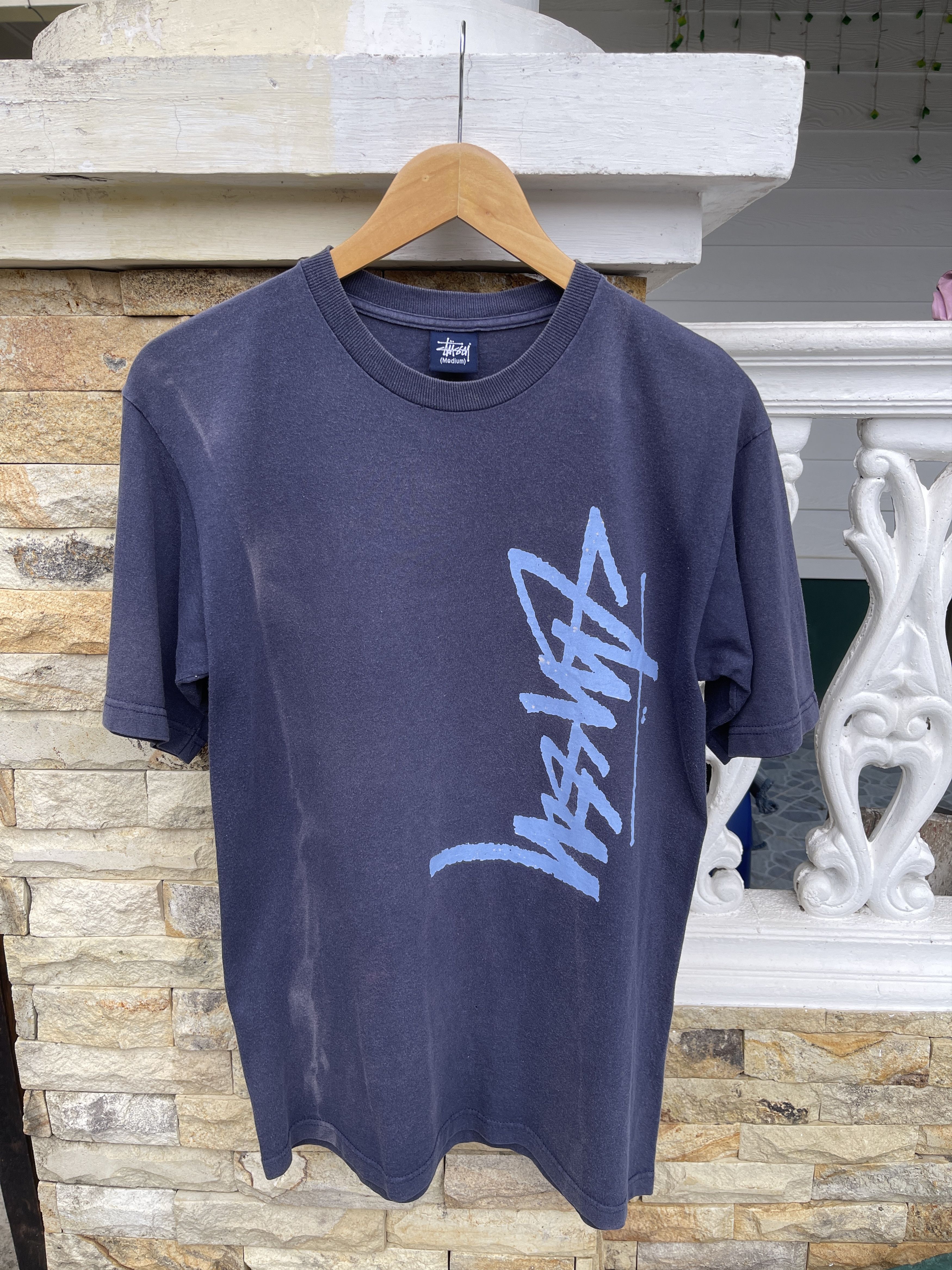 Stussy Rarest🔥Vtg 90s Stussy Signature Mirror Sun Faded Tee Size US S / EU 44-46 / 1 - 2 Thumbnail