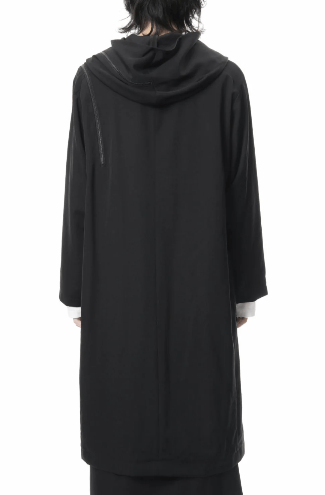 B Yohji Yamamoto - Hooded Double Fastener Long Coat - Outerwear