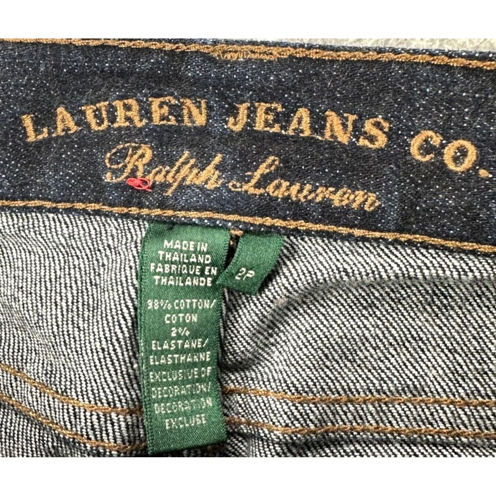 Ralph Lauren Lauren Ralph Lauren Jeans Womens Petite Blue Straight Crop Denim Dark Wash Size 26" / US 2 / IT 38 - 3 Thumbnail
