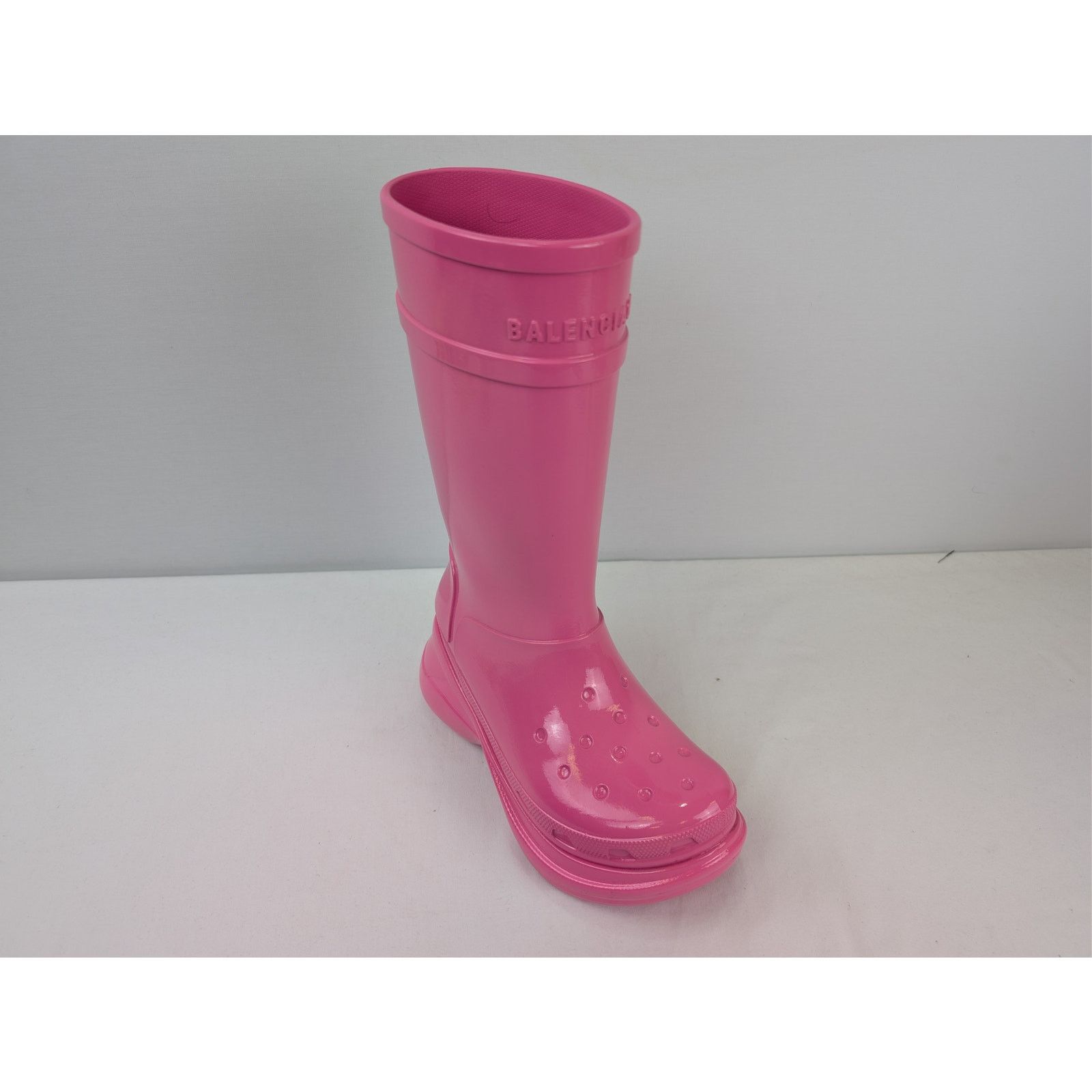 Balenciaga o1rshd1 Patent Eva Crocs Boots in Pink 37 Size US 7 / IT 37 - 2 Thumbnail