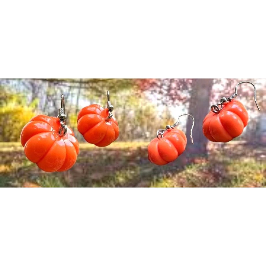 Handmade Pumpkin Earrings Thanksgiving Fall Festive Harvest New Handm Size ONE SIZE - 3 Thumbnail