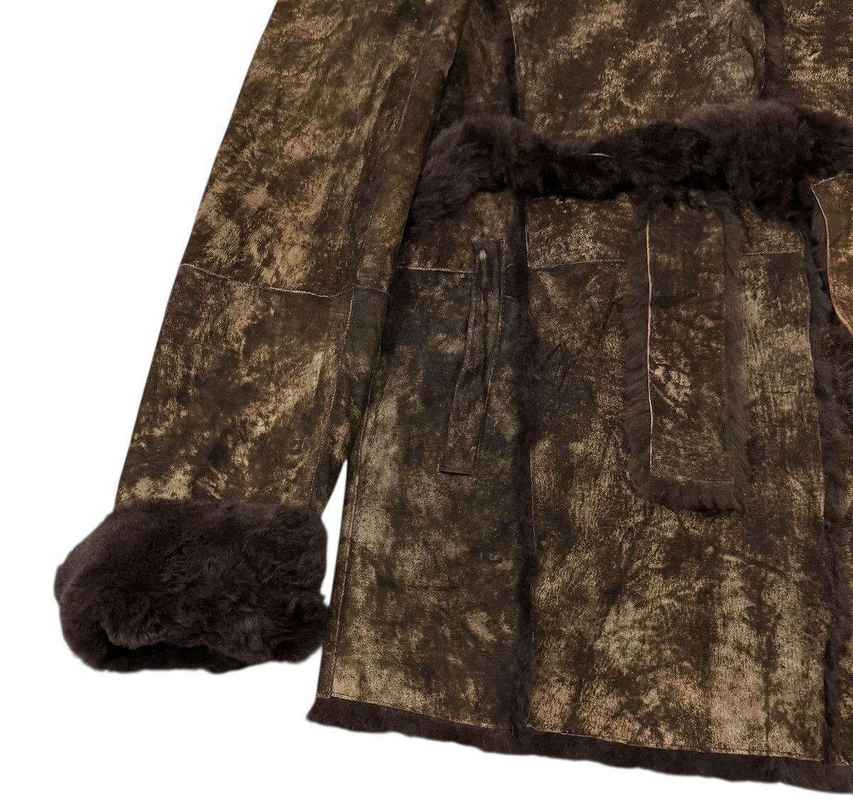 If Six Was Nine Vintage The Ballroom Rabbit Fur Hybrid Pigskin Leather Jaket Size S / US 4 / IT 40 - 4 Thumbnail