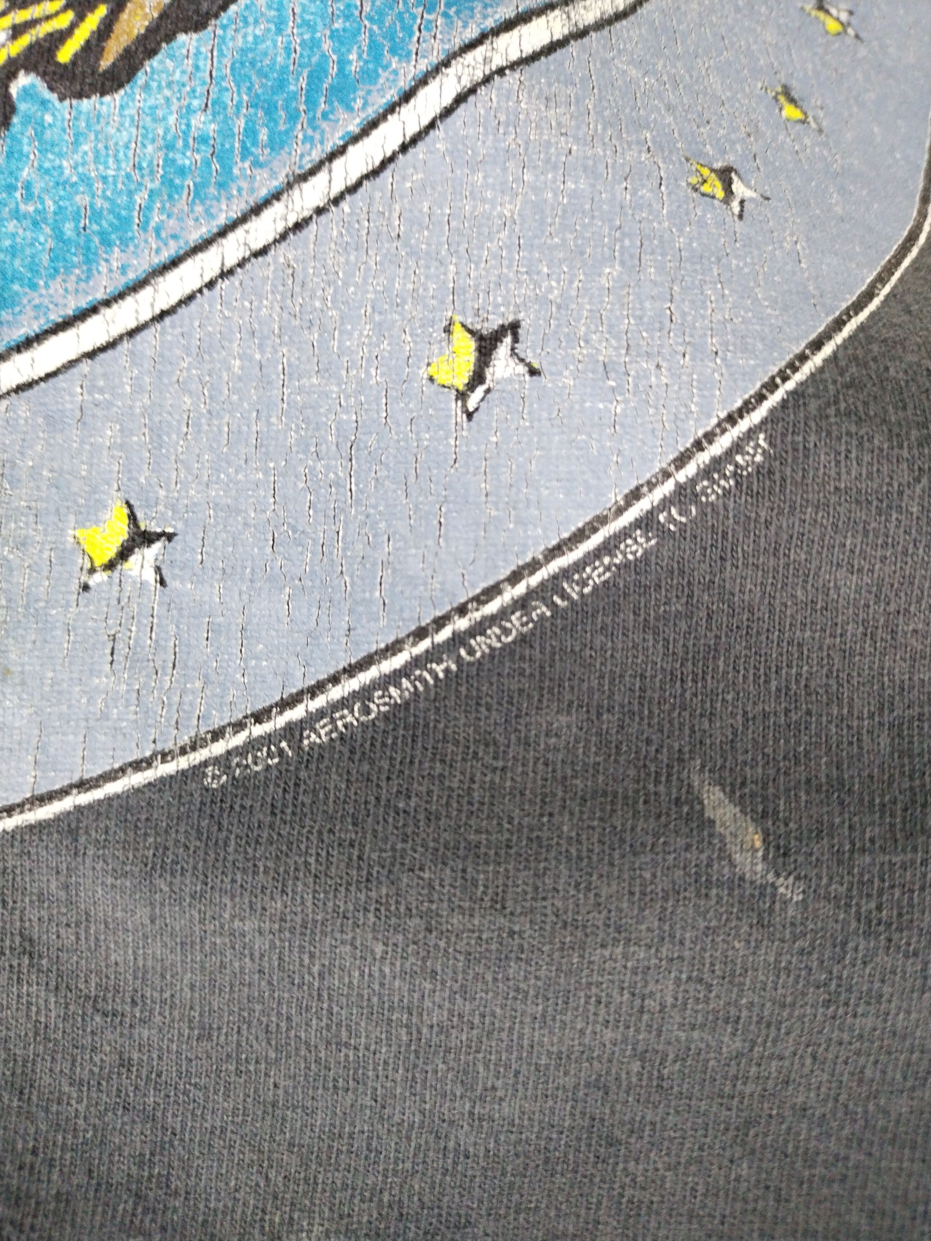 Aerosmith 00's Vintage Aerosmith Aero Force One Distressed Sun Faded Size US M / EU 48-50 / 2 - 7 Thumbnail