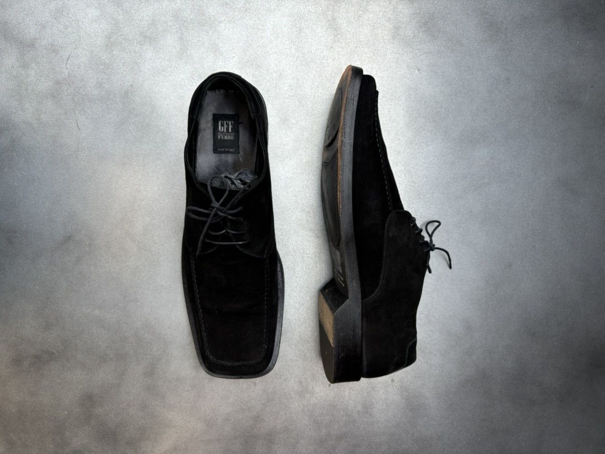 Gianfranco Ferre × Vintage Vintage Gianfranco Ferre Square Toe Suede Dress Shoes 80s 90 Size US 10.5 / EU 43-44 - 16 Thumbnail