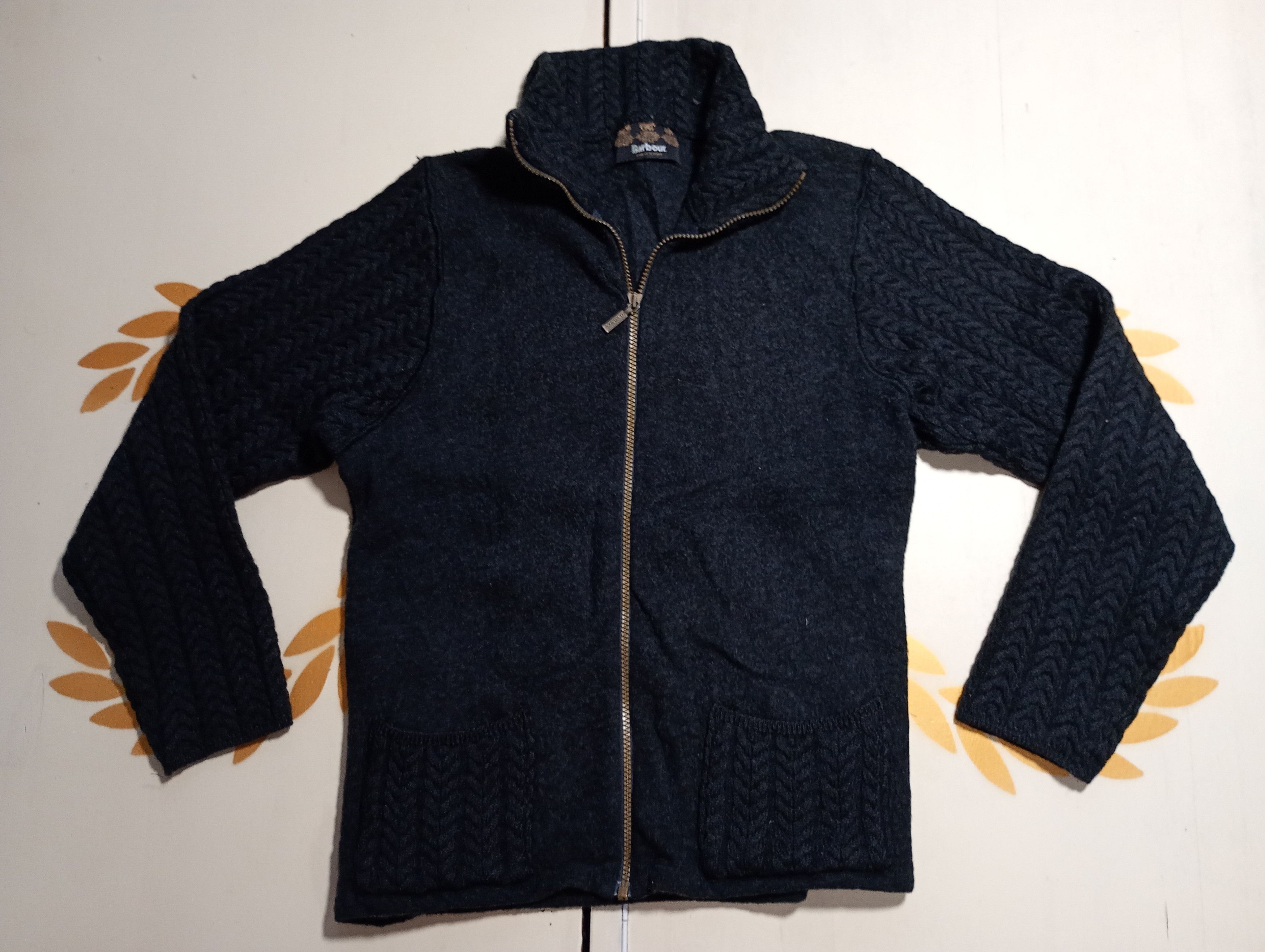 Barbour BARBOUR Women Knitted Wool SOFT CABLE FULL-ZIP Cardigan 16 Size XL / US 12-14 / IT 48-50 - 1 Thumbnail