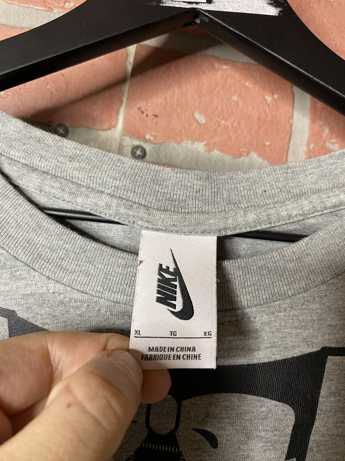 Off-White Off-White Nike T-Shirt Grey Virgil Abloh Tee Size Large Size US L / EU 52-54 / 3 - 6 Thumbnail