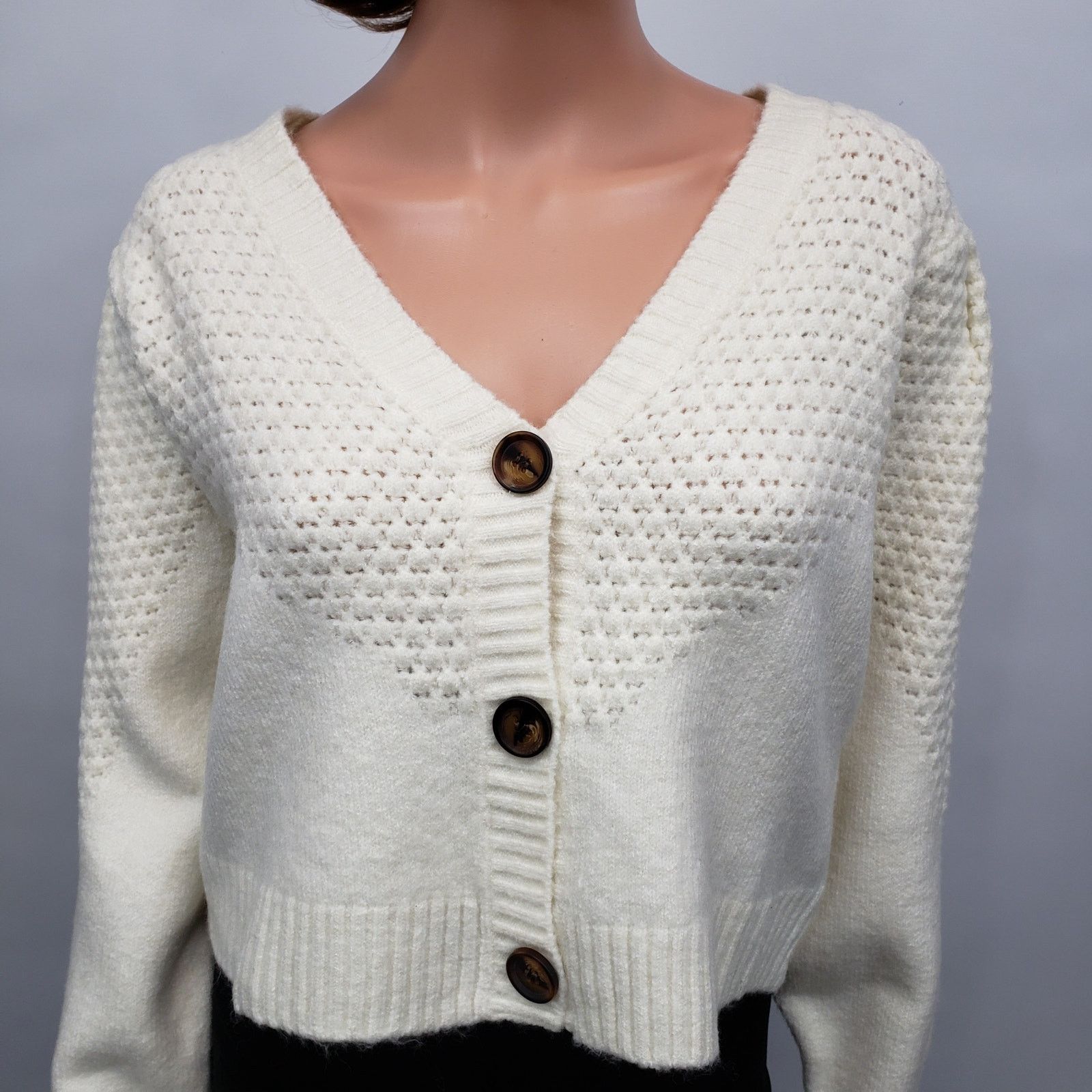 Lulus NWOT Lulus Warming Up to You Knit Cropped Cardigan Sweater Size M / US 6-8 / IT 42-44 - 5 Thumbnail