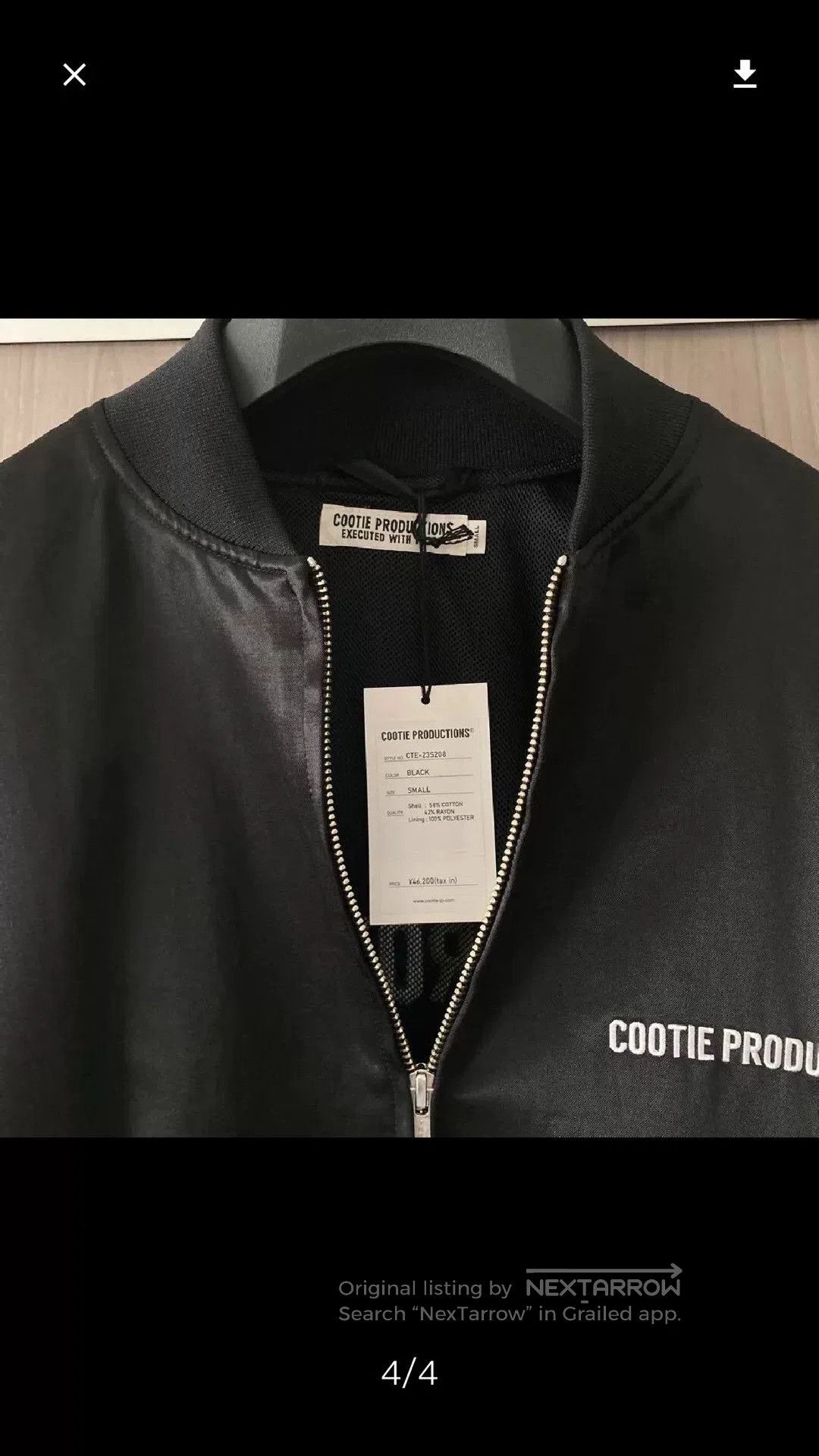 Japanese Brand Cootie Satin Nylon Jacket with Logo Embroidery. Size US S / EU 44-46 / 1 - 7 Thumbnail