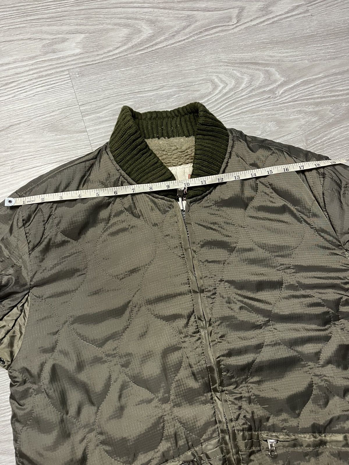 Abercrombie & Fitch Abercrombie & Fitch Quilted Green Military Jacket Size US L / EU 52-54 / 3 - 7 Thumbnail