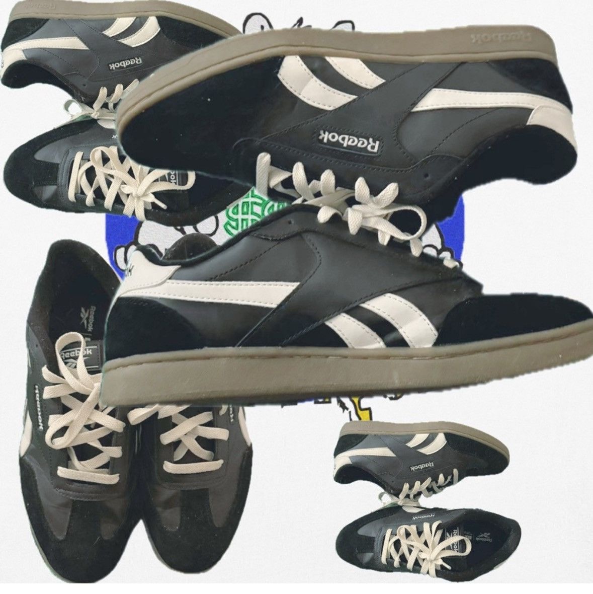 Reebok × Vintage Vintage Reebok “GATs” Black/White Gum Sole Sneakers Men 10 Size US 10 / EU 43 - 1 Thumbnail