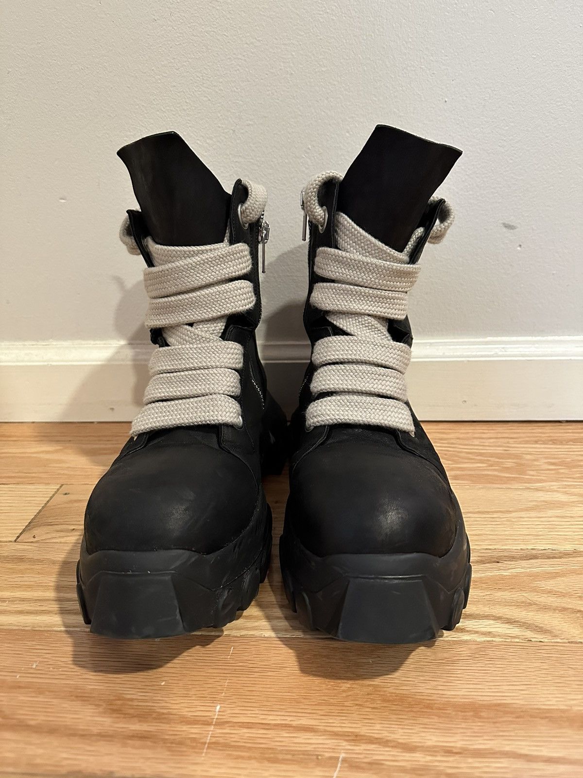 Rick Owens Rick owens jumbo laced lace up bozo tractor boots | Grailed