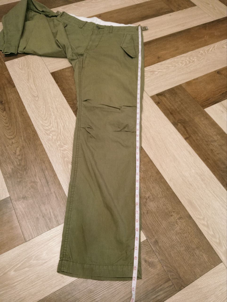 Margaret Howell MARGARET HOWELL X ALPHA INDUSTRIES GREEN ARMY PANTS - SIZE L Size US 34 / EU 50 - 14 Thumbnail