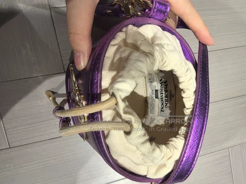 Vivienne Westwood Vivienne Westwood size os Bucket Bag, Purple Metallic Shine Size ONE SIZE - 4 Thumbnail
