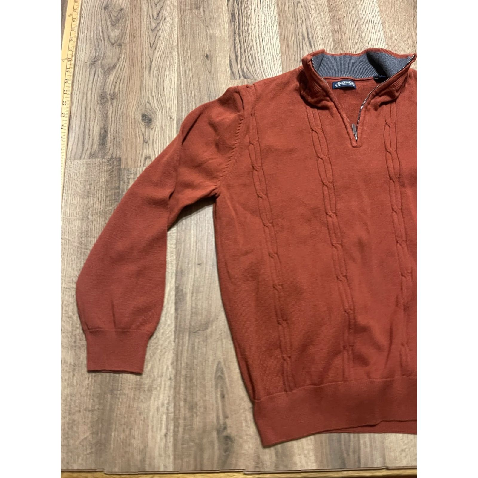 Vintage Consensus Sweater Men’s Size Medium Orange 1/4 Zip Pullover Long Sleeve Size US M / EU 48-50 / 2 - 3 Thumbnail