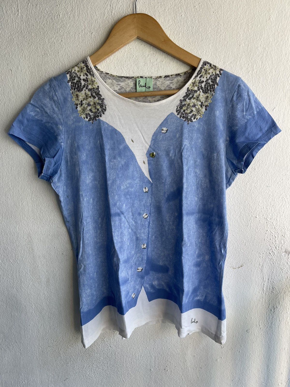 Paul Smith Paul X Asymmetrical Cauliflower Shirt Tee Top Size XL / US 12-14 / IT 48-50 - 2 Thumbnail