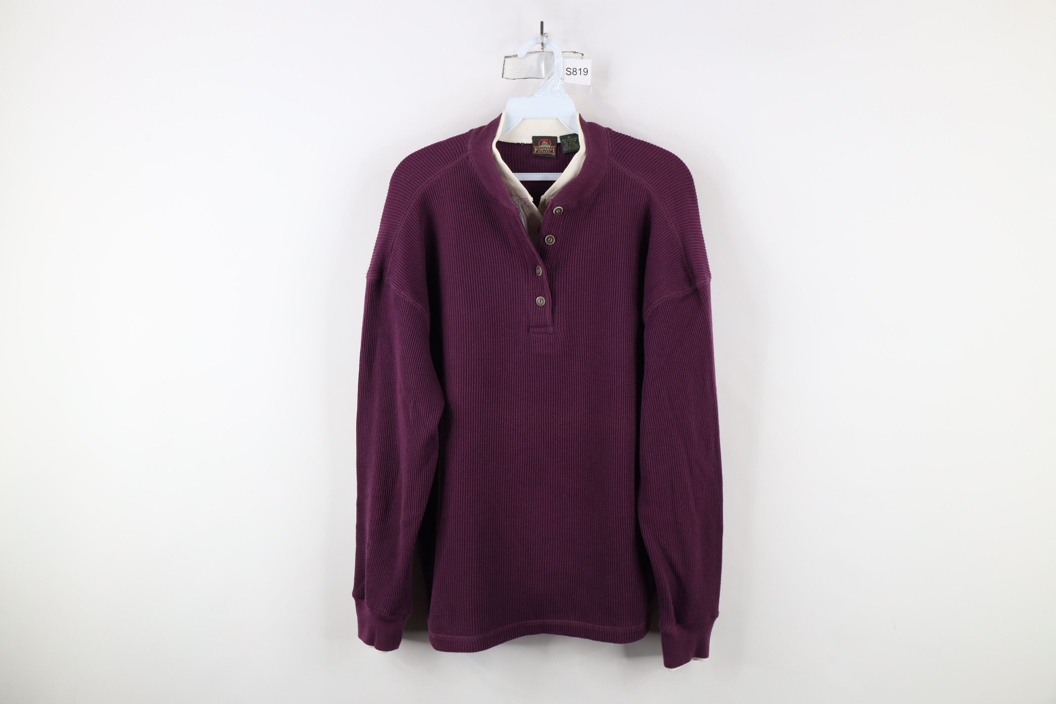 Vintage Vintage 90s Streetwear Layered Thermal Waffle Knit T-Shirt Size M / US 6-8 / IT 42-44 - 1 Thumbnail