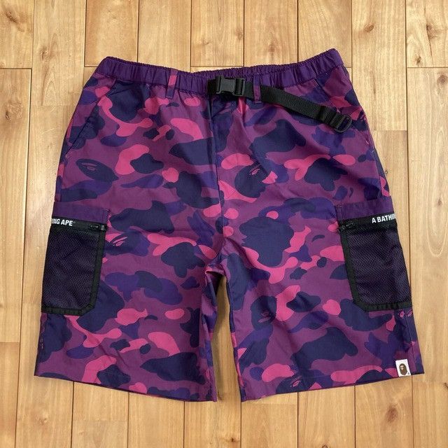 Bape BAPE Purple camo cargo shorts a bathing ape ★size L Size US 34 / EU 50 - 1 Thumbnail