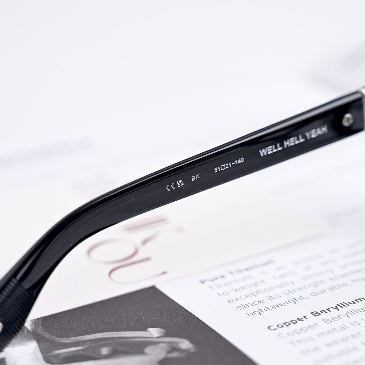 Chrome Hearts CHROME HEARTS WELL HELL YEAH BLACK GLASSES Size ONE SIZE - 8 Thumbnail