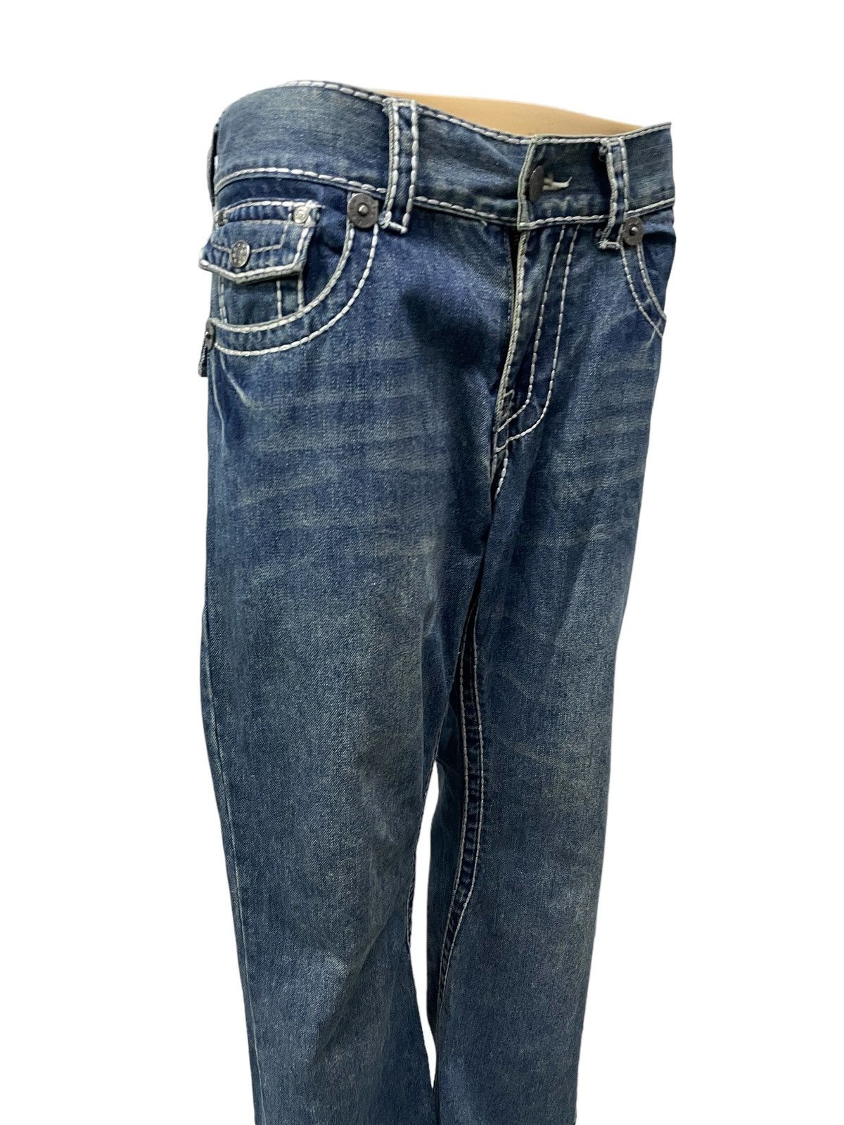 5351 POUR LES HOMMES × Hysteric Glamour 291251 Laboratory Heavy Stitch Flared Jeans Size US 32 / EU 48 - 5 Thumbnail