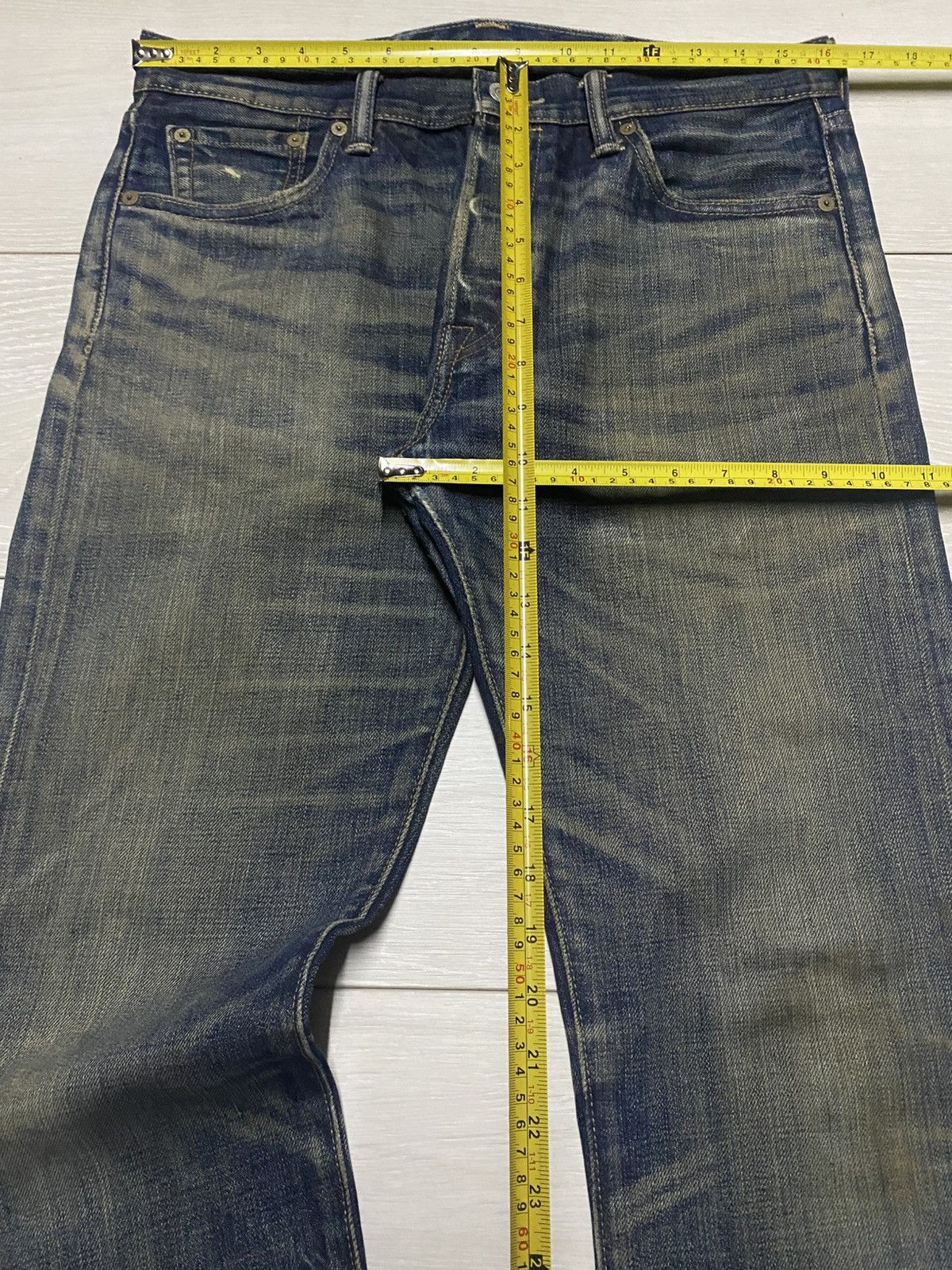 Levi's Vintage Levis 501 Y2K Mud Wash Distressed Slim Fit jeans Size US 32 / EU 48 - 15 Thumbnail