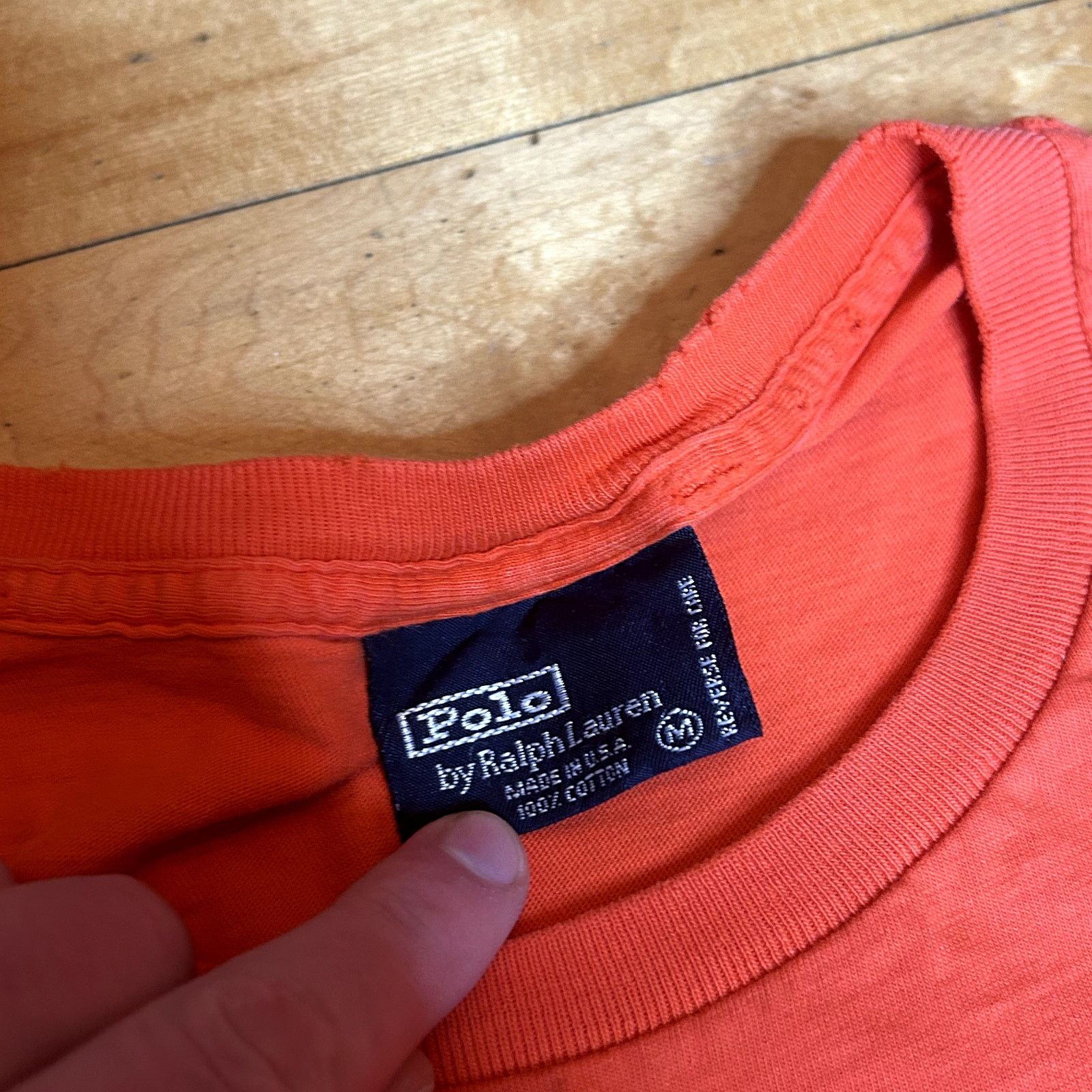Polo Ralph Lauren Y2K Orange Polo Pocket T-Shirt Medium Size US M / EU 48-50 / 2 - 3 Thumbnail
