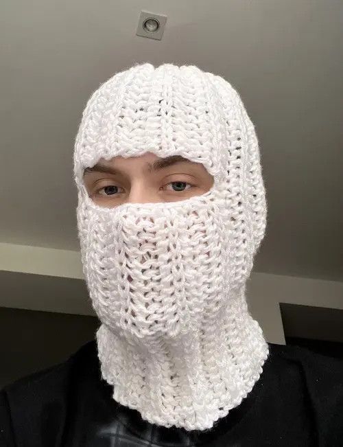 VIBE Handmade Knit Balaclava Face Mask Ski Mask Size ONE SIZE - 7 Thumbnail