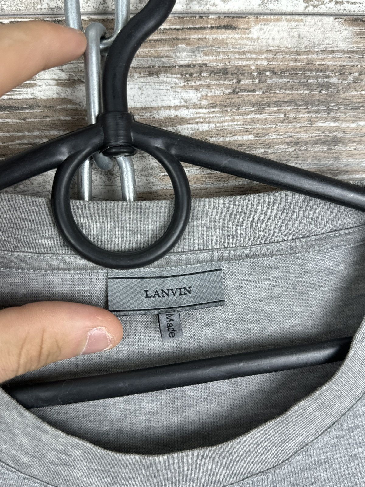 Lanvin Mens Lanvin T-shirt big logo tee luxury Size US L / EU 52-54 / 3 - 6 Thumbnail