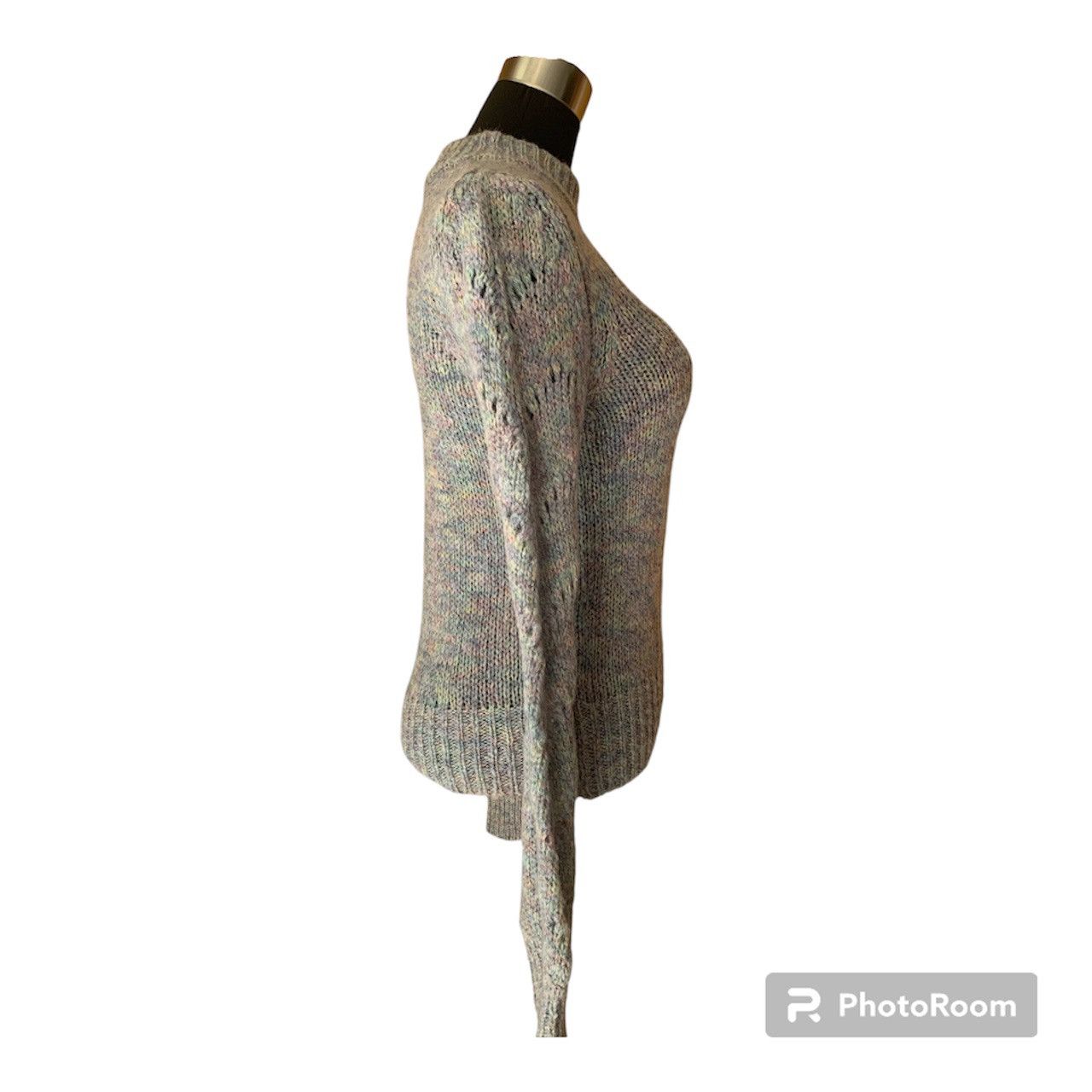 Designer NWT Pointelle Sweater - Dynamite Knitwear Collection Size XS / US 0-2 / IT 36-38 - 3 Thumbnail