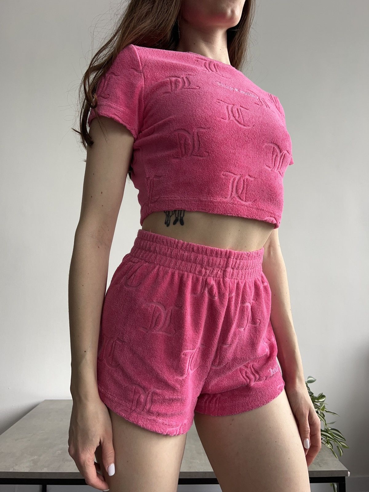 Juicy Couture Velour Y2K style pink suit