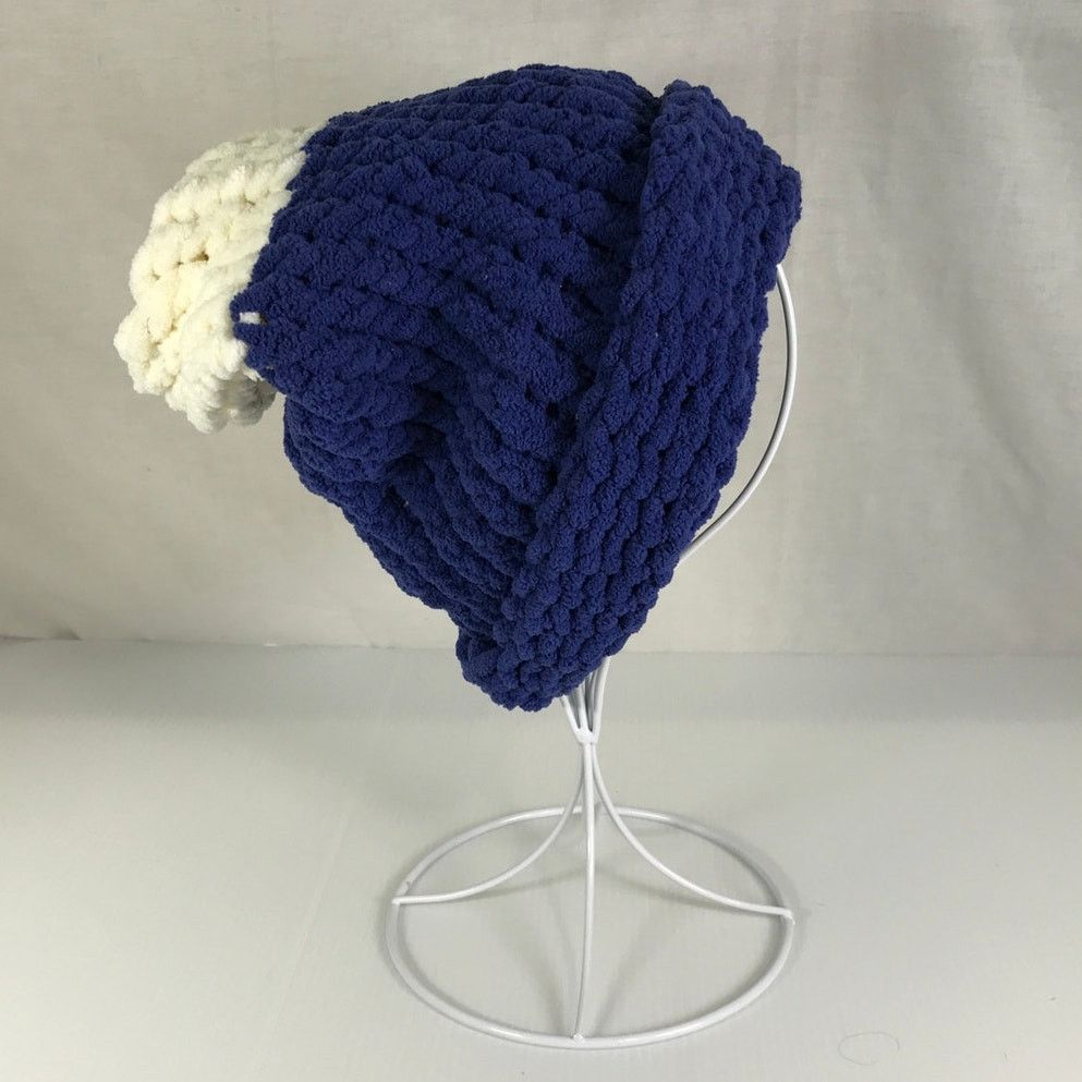 Handmade NWT Handmade Chunky Knitted Multicolor Adult Slouchy Beanie Size ONE SIZE - 2 Thumbnail