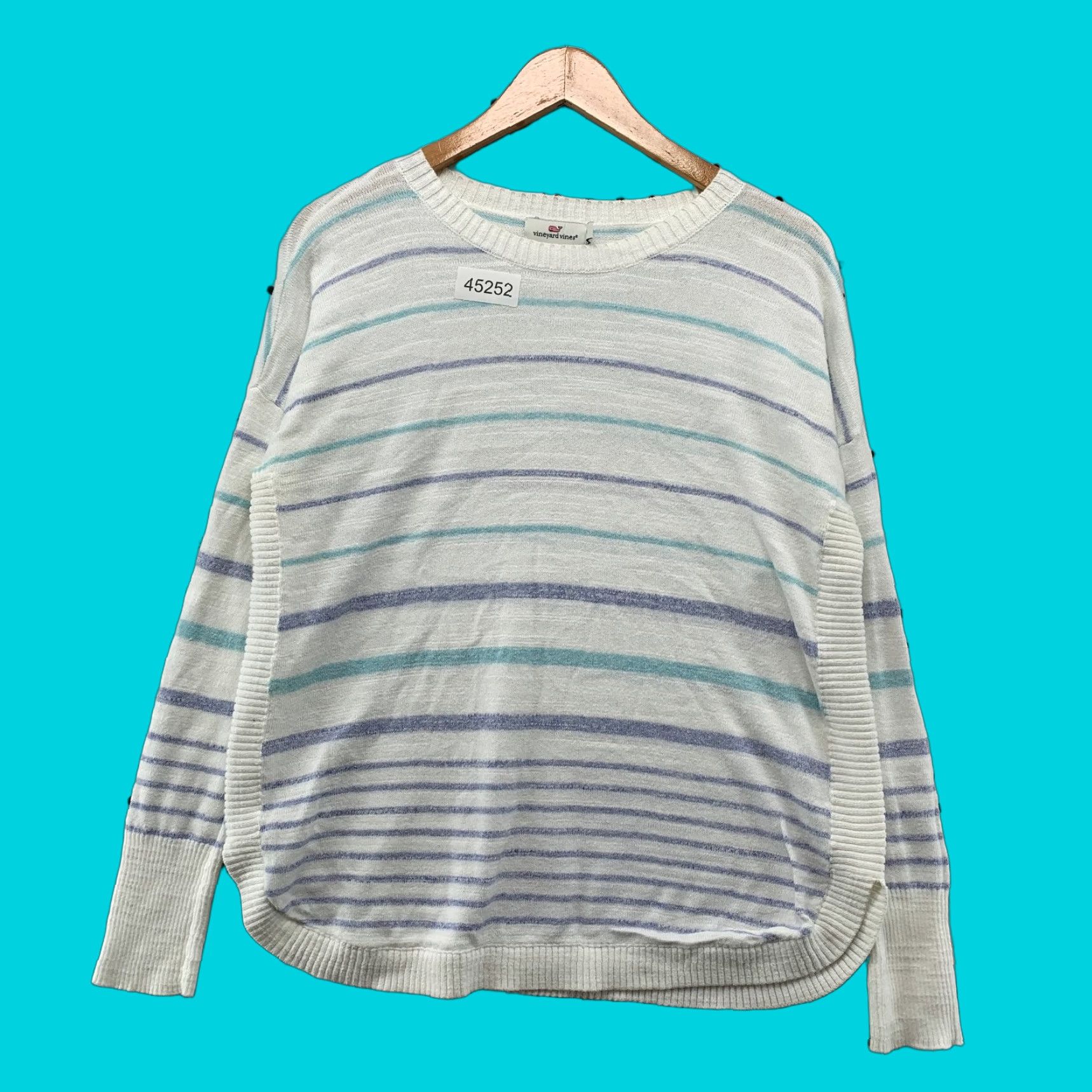 Vineyard Vines Vineyard Vines Sweater Womens Small Multicolor Striped Knit 100% Cotton Size S / US 4 / IT 40 - 1 Thumbnail