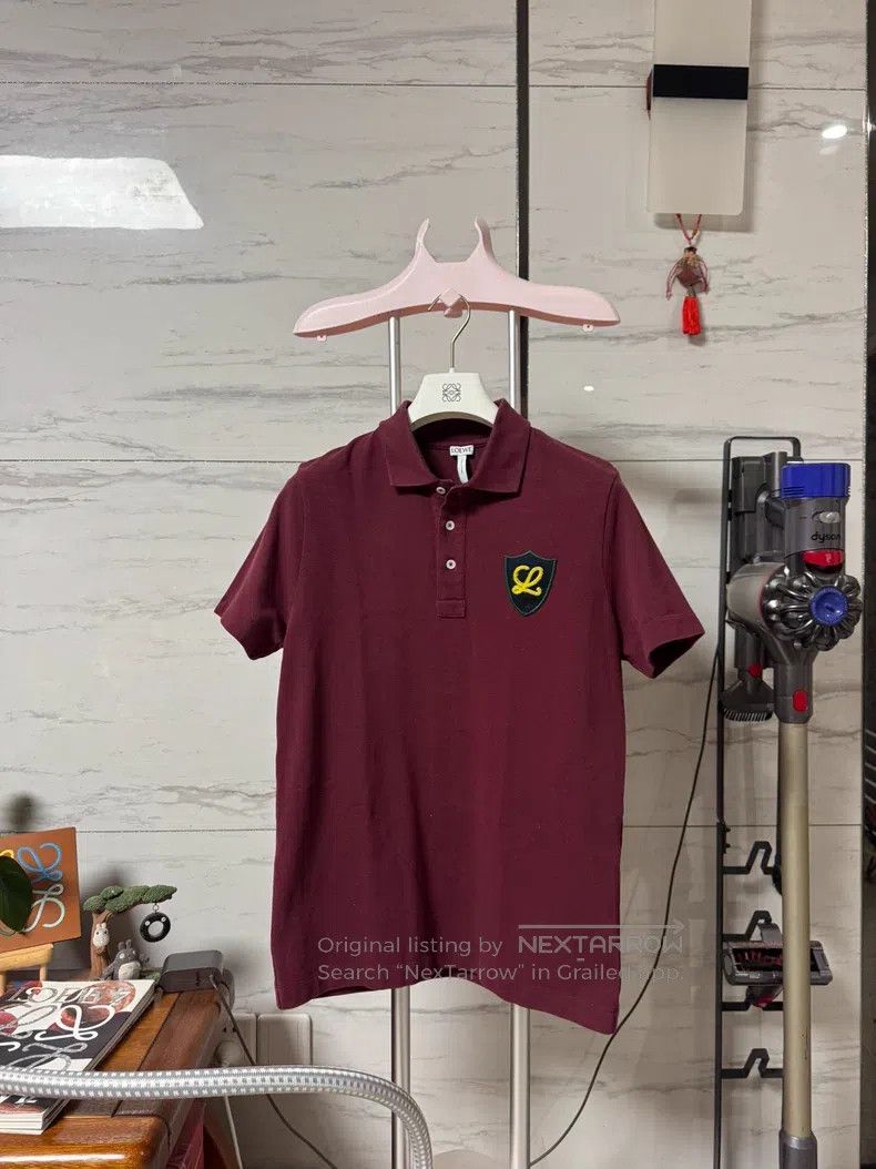 Loewe Loewe Burgundy polo shirt short-sleeve, soft to the touch, Size US M / EU 48-50 / 2 - 1 Thumbnail