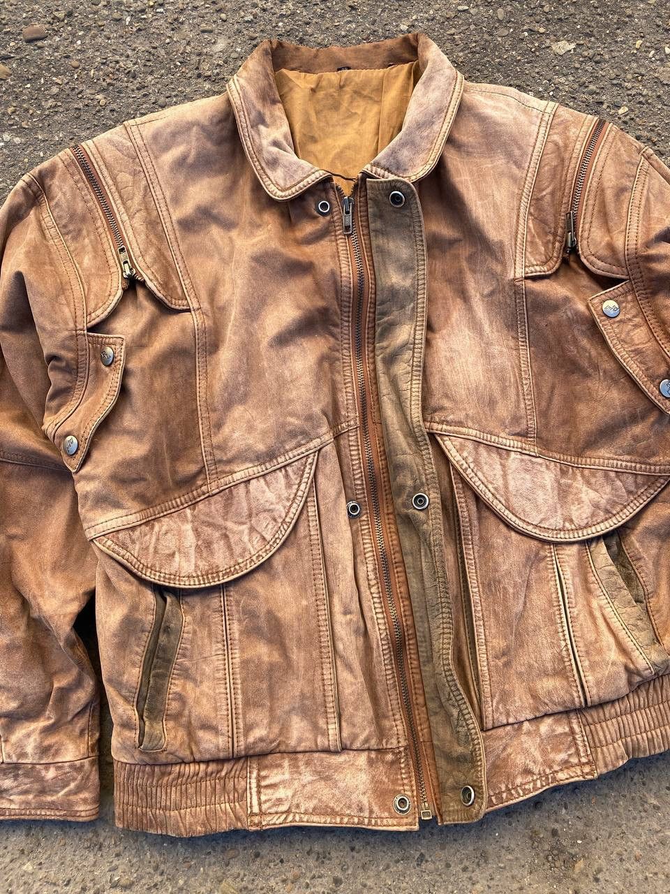 Other Avant Garde Leather Junya Watanabe style brown faded jacket Size US XL / EU 56 / 4 - 7 Thumbnail