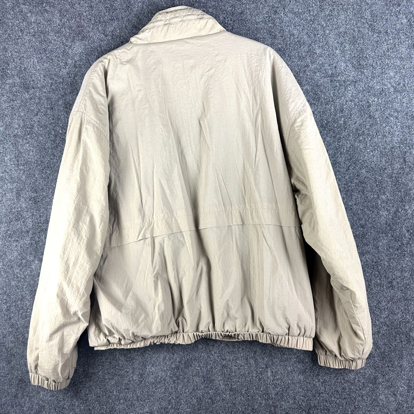 Vintage Greg Norman Jacket Mens L Tan Nylon Fleece Lined Hooded Bomber Jacket Classic Logo Pockets Zip Front Style: Modern, Casual, Travel, Fall, Winter Mens Size US L / EU 52-54 / 3 - 7 Thumbnail