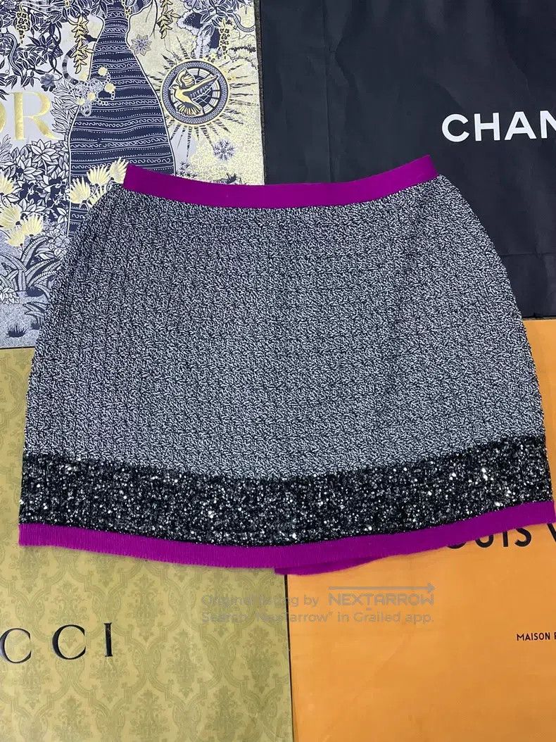 Chanel Chanel Black colour-matched sequin skirt Size 25" / US 0 / IT 36 - 3 Thumbnail