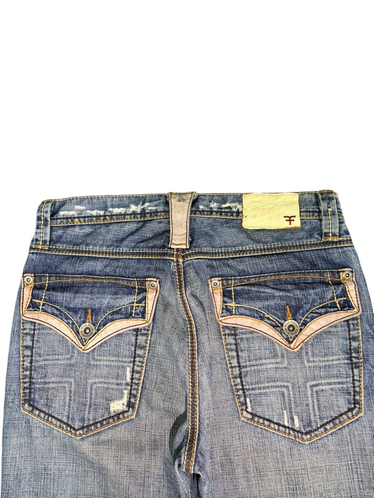 Five Four Vintage Five Four Mud Wash Distressed Baggy Jeans Size US 30 / EU 46 - 4 Thumbnail
