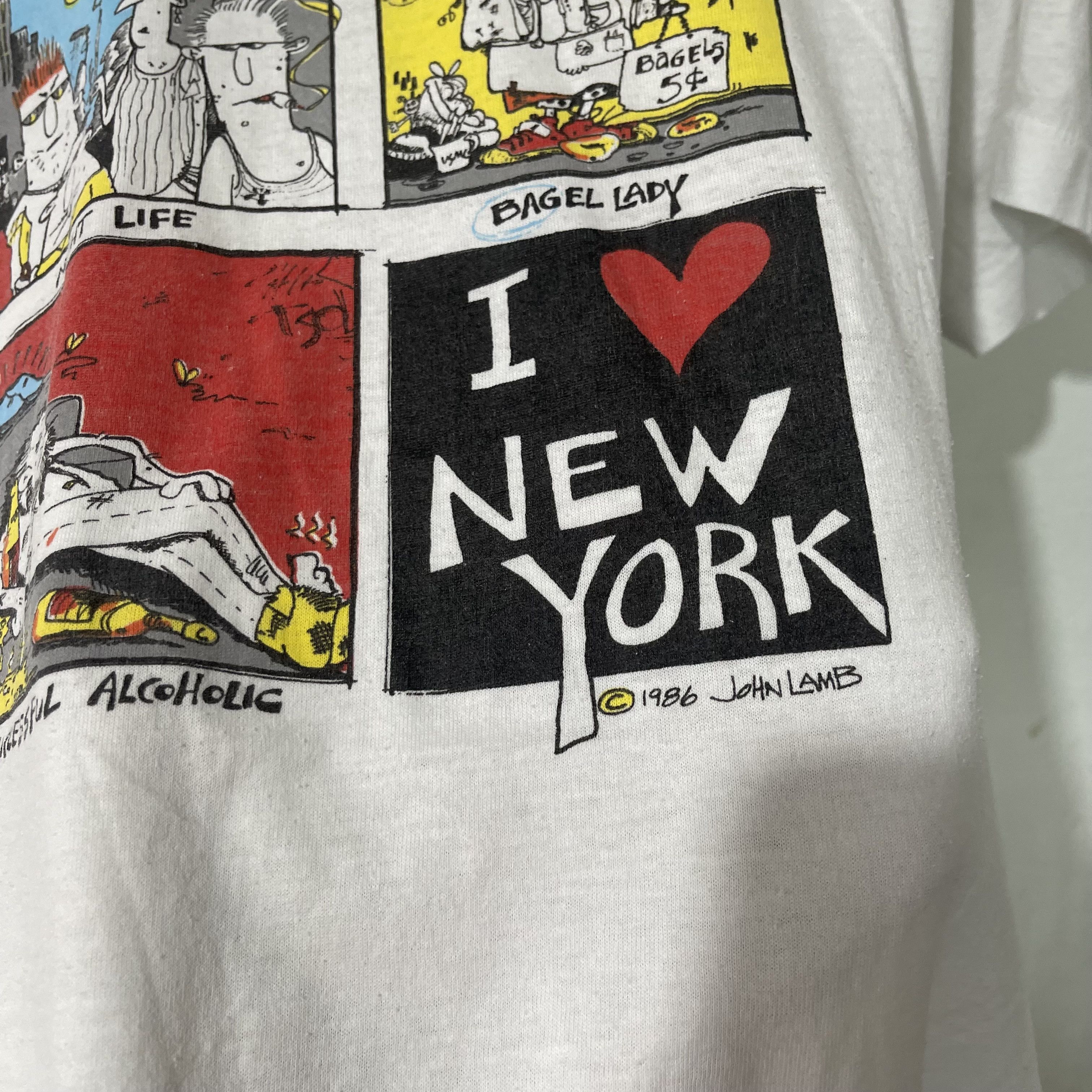 Vintage Vintage 1986 John Lamb T-Shirt Size US L / EU 52-54 / 3 - 3 Thumbnail
