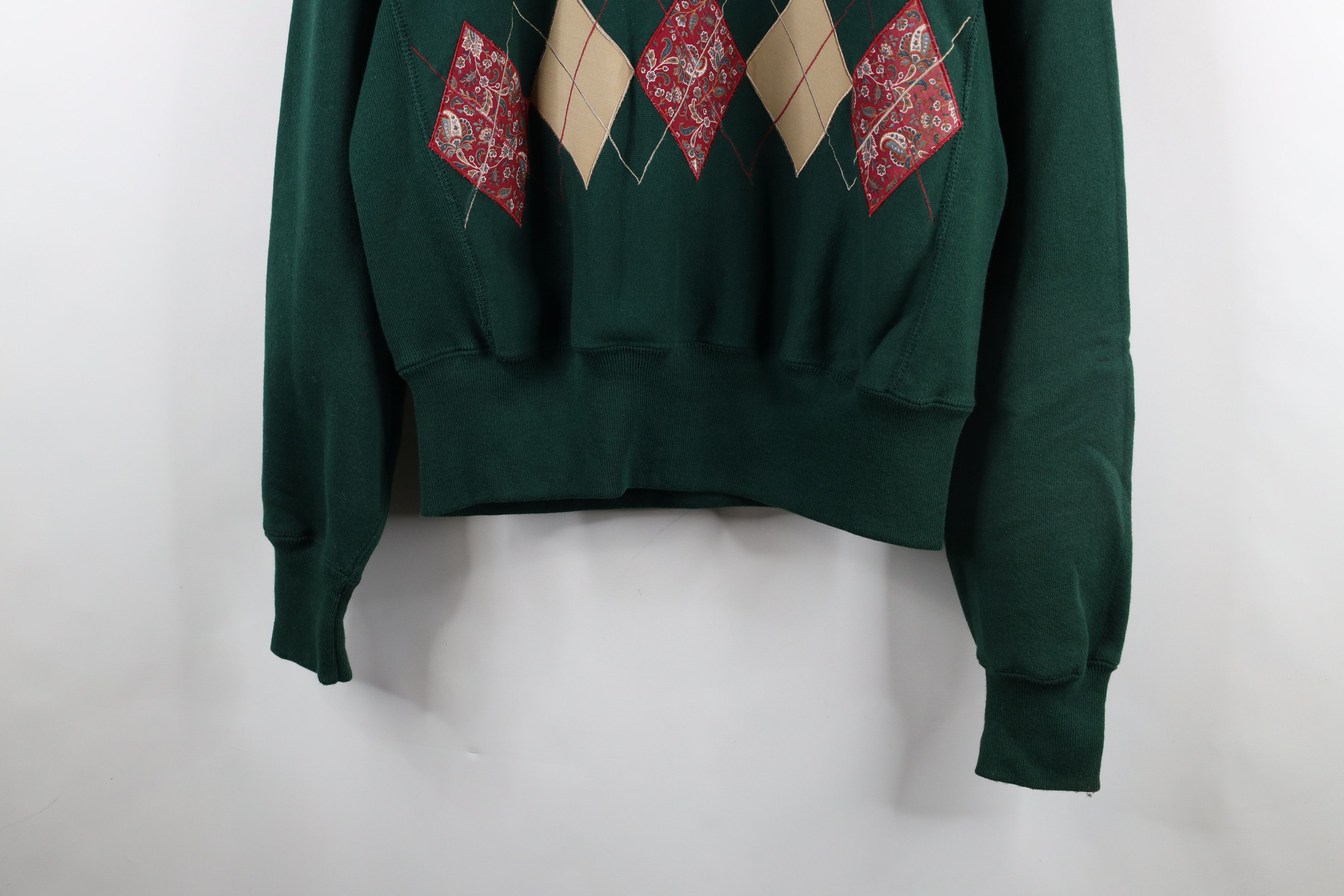 Vintage Deadstock Vintage 90s Streetwear Quilt Patch Sweatshirt USA Size M / US 6-8 / IT 42-44 - 3 Thumbnail