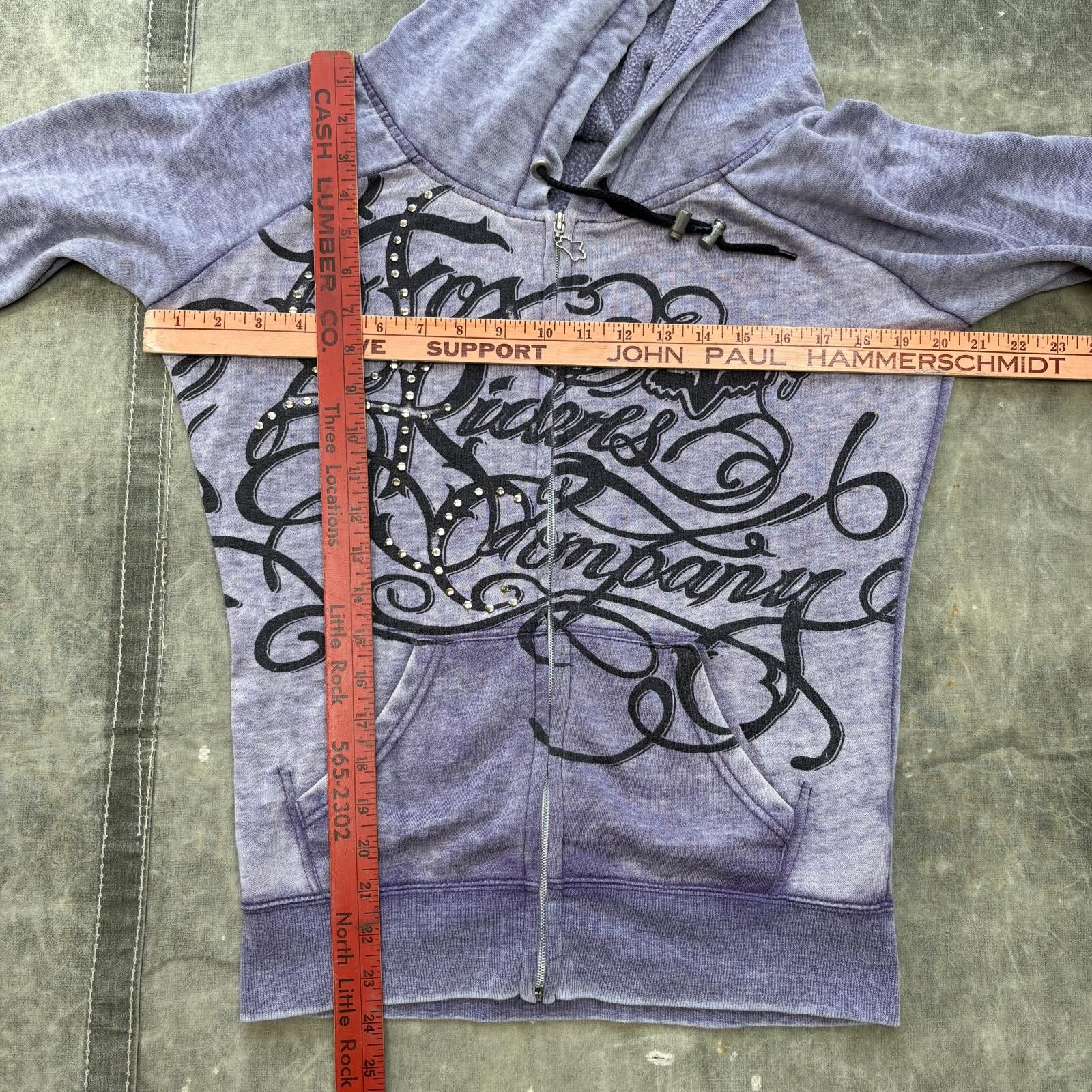 Fox Racing Vintage Y2K Fox Racing Motocross Grunge Full Zip Hoodie Size S / US 4 / IT 40 - 3 Thumbnail