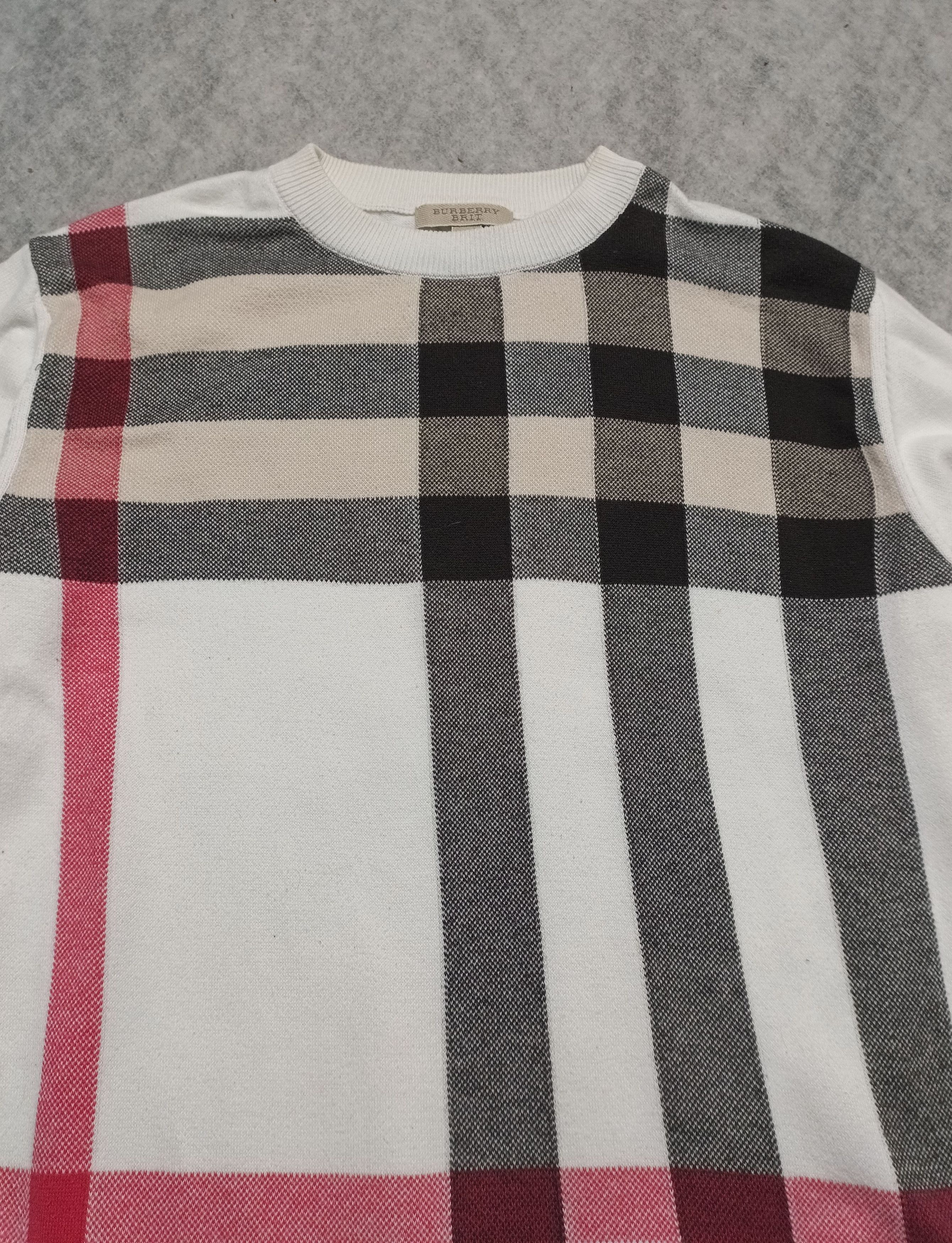Burberry Burberry Brit Check White Jumper Sweatshirt Size S Size S / US 4 / IT 40 - 3 Thumbnail