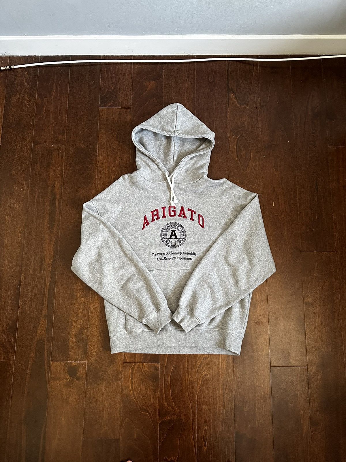 image of Axel Arigato College Hoodie in Grey, Men's (Size Medium)