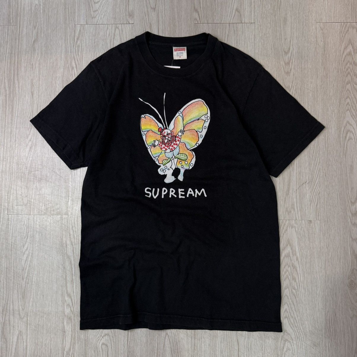 Supreme Supreme mark gonzales butterfly black tee Size US M / EU 48-50 / 2 - 1 Thumbnail