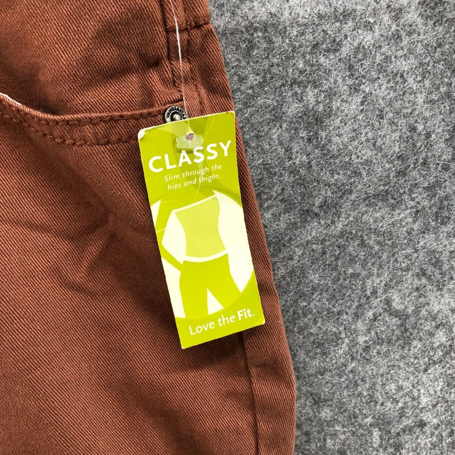 Vintage VINTAGE Vanilla Star Plus Size 20 Brown Crop Skinny Chino Pants Lace Up Bohemian Womens Size 42" / US 20 - 6 Thumbnail