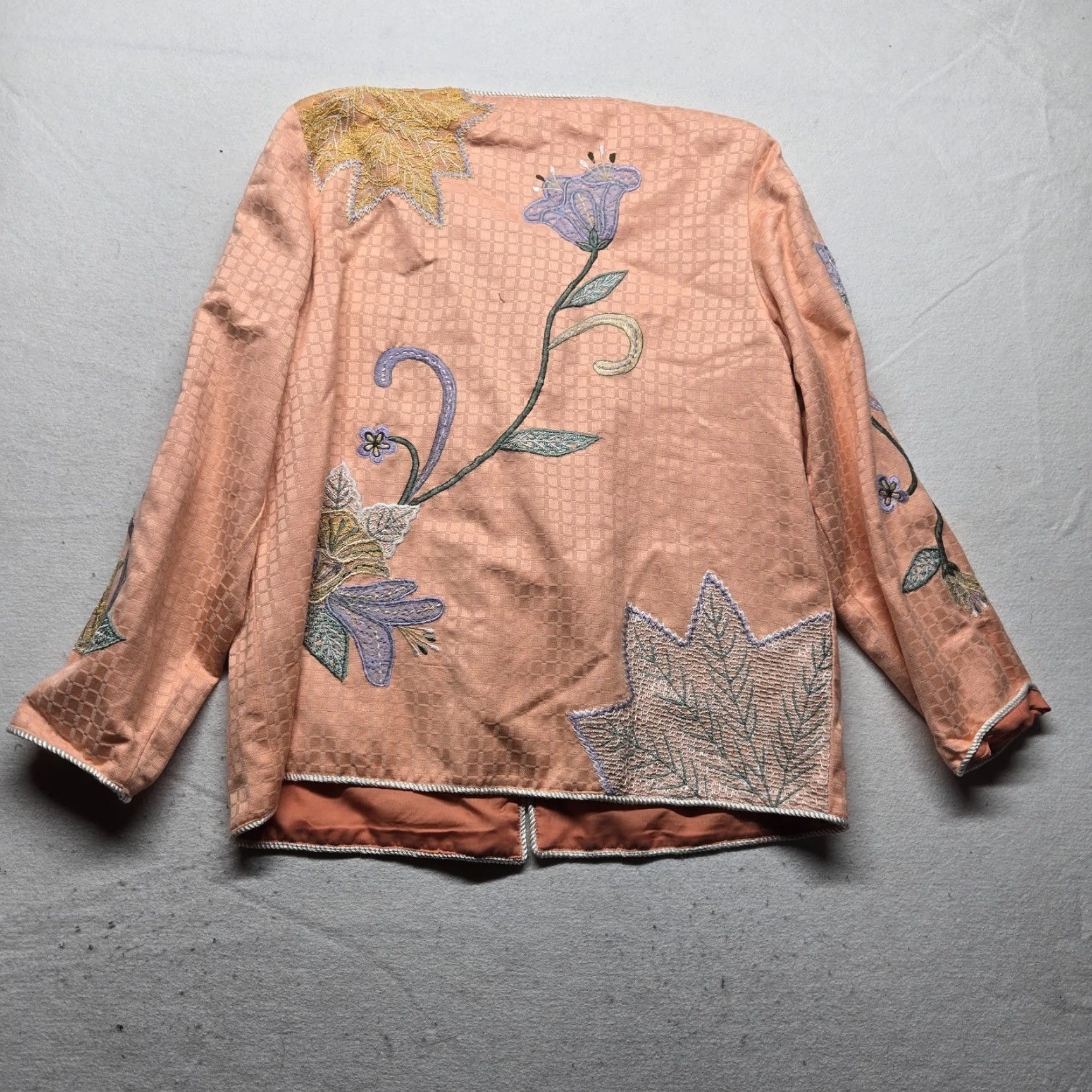 Vintage Indigo Moon Floral Embroidery Button Up Coat Women's L Indigo Moon Jacket Floral Coat Women L Black Cotton Blend Polyester L Women Fall Spring Winter Size L / US 10 / IT 46 - 8 Thumbnail