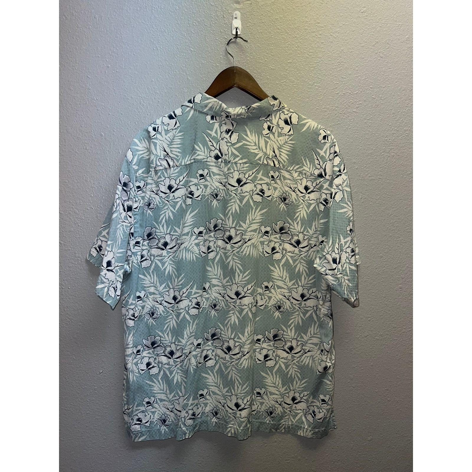 Vintage Knightsbridge Button Down Shirt Floral Green Mens Large Size US L / EU 52-54 / 3 - 7 Thumbnail