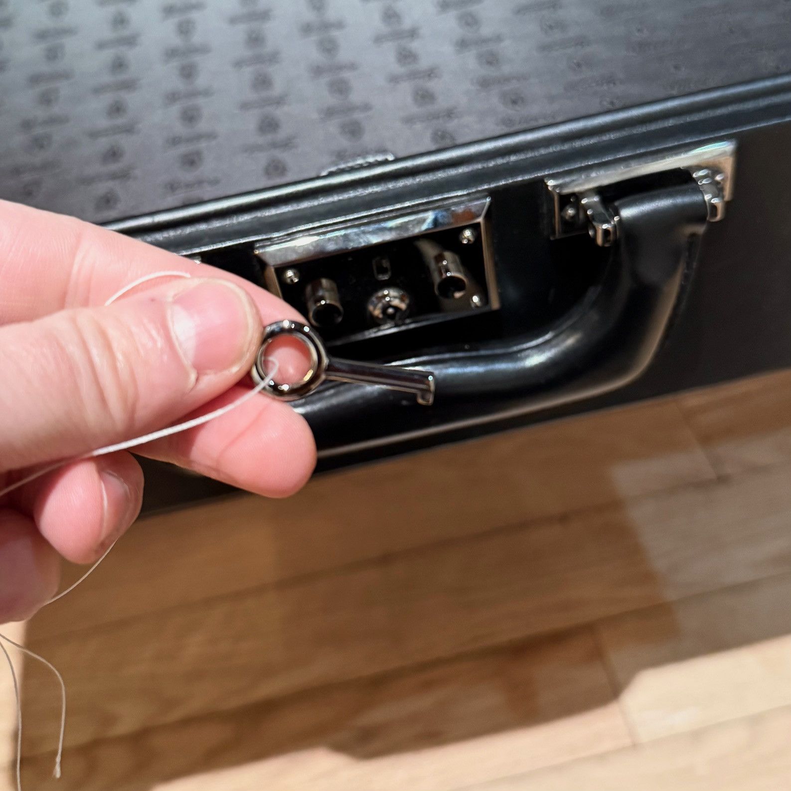 Gucci Gucci Black Leather Guccissima GG Embossed Trunk Suitcase Size ONE SIZE - 12 Thumbnail