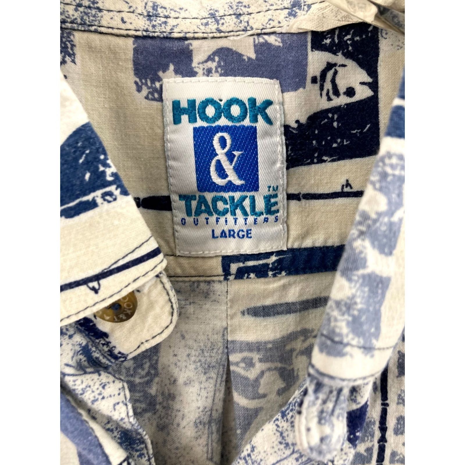 Vintage Hook and Tackle Shirt Mens Large Short Sleeve Button Up Check Pattern Size US L / EU 52-54 / 3 - 7 Thumbnail