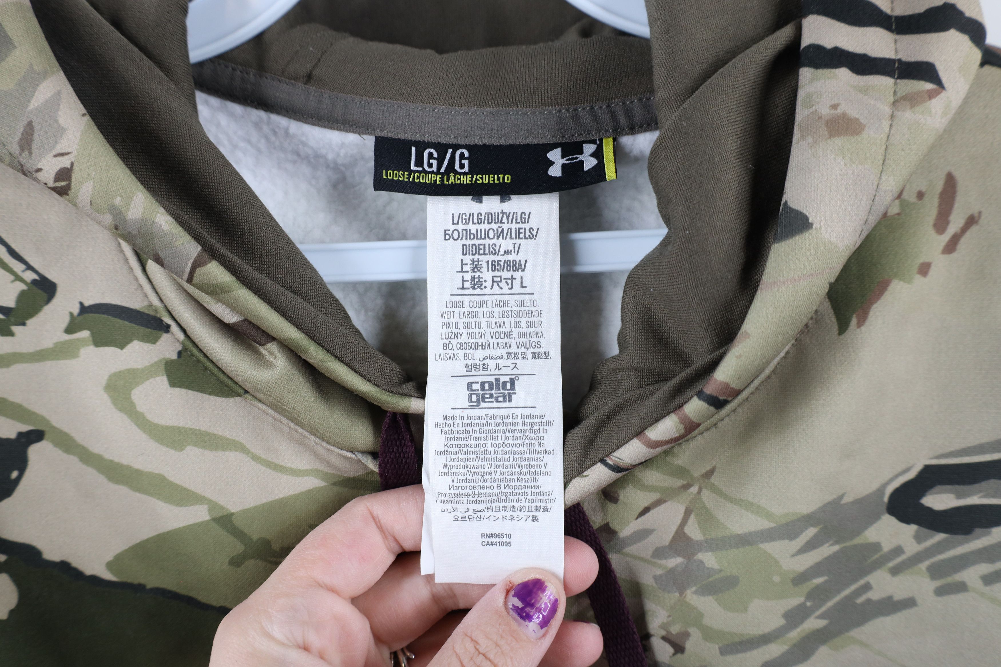 Under Armour Loose Fit Big Logo Camouflage Hoodie Sweatshirt