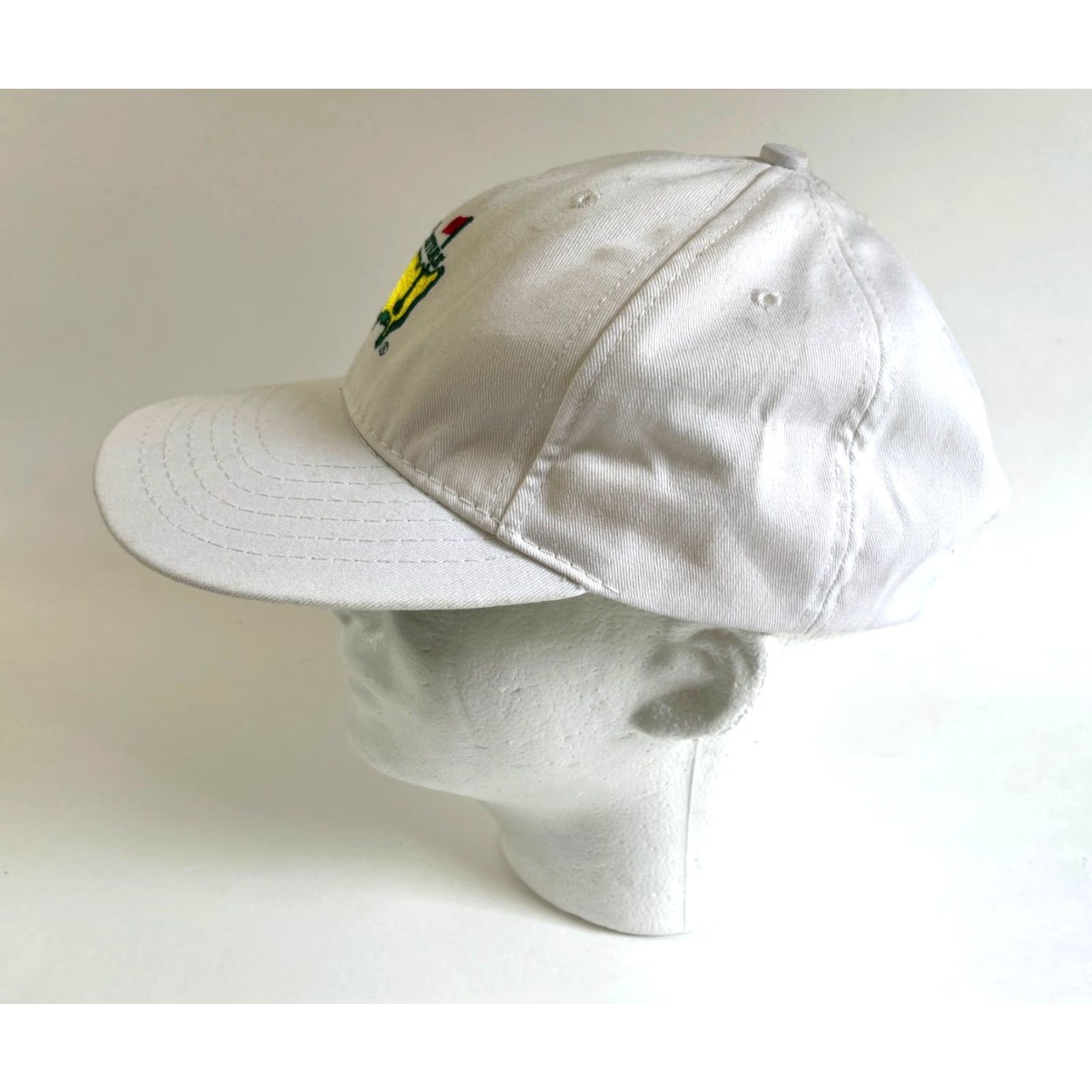 American Needle VINTAGE Masters Golf American Needle Strapback Hat Adult One Size White Cotton Canvas Adjustable Men Men's Sport, Golf, 90s Size ONE SIZE - 5 Thumbnail
